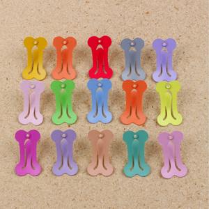 2,5 cm Color caramelo pintura mate mascota muñeca Mini accesorios para el cabello colorido cachorro hueso BB Clips - Product Image 3