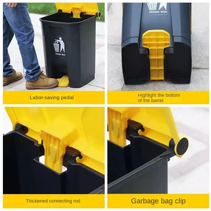 Tempat Sampah Pedal Kaki 30L untuk Rumah Kantor Dapur dengan Tutup dan Penutup Lembut Ramah Lingkungan - Product Image 2