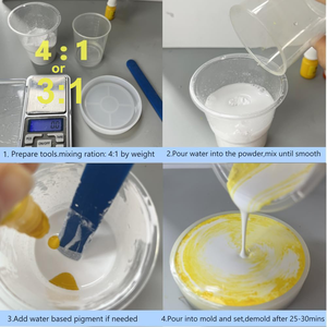 Poudre de coulée en résine écologique, composé de plâtre de qualité supérieure à base d'eau, mélange facile, non toxique <span class=keywords><strong>pour</strong></span> la décoration intérieure, bibelots, bricolage et art. - Product Image 2