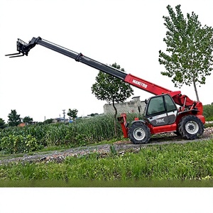 Manipulador Telescópico Manitou con Pluma Hidráulica Roja, Carretilla Elevadora Agrícola con Motor, 7000 kg, 0-2000 Horas - Product Image 1