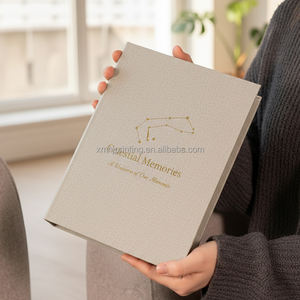 Boîte de rangement de luxe en tissu de lin personnalisé, en forme de <span class=keywords><strong>livre</strong></span>, ouvrable, pour photos USB, coffret de table basse pour la décoration intérieure - Product Image 1