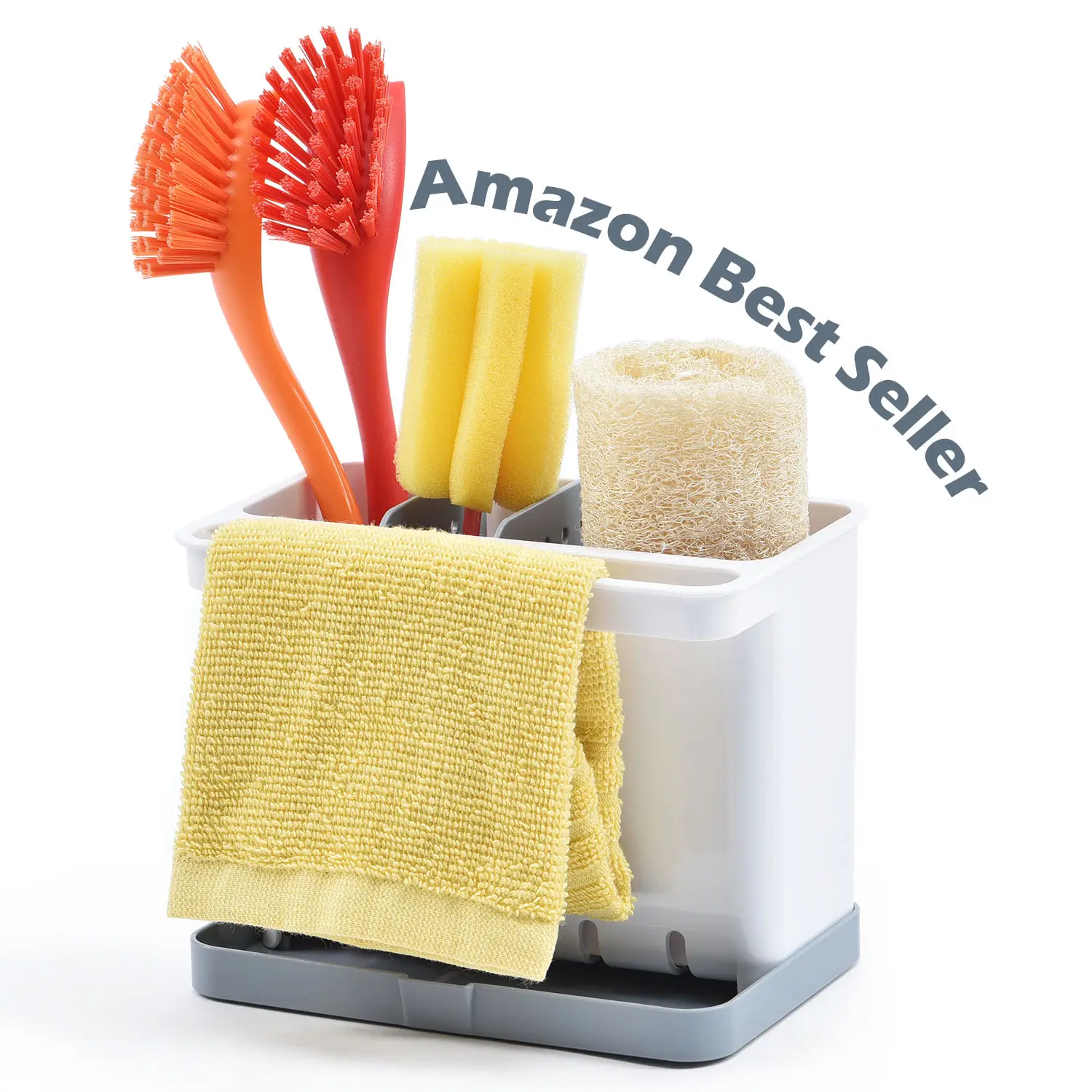 Amazon sıcak satış PP plastik lavabo organizatör sünger eşyaları drenaj depolama raf fırça sabun havlu tutucu yıkama aksesuarları