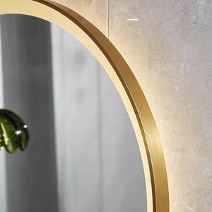 <span class=keywords><strong>Miroir</strong></span> intelligent LED Art Déco <span class=keywords><strong>avec</strong></span> cadre en acier inoxydable sans soudure, moulage intégré, cadre en verre, SUS 304 316, pour salle de bain, à suspendre au mur - Product Image 6