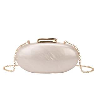 Borsa Clutch Ovale in Acrilico da Donna alla Moda per Feste e Cerimonie, Borsa da Sera di Lusso per Banchetti 2025 - Product Image 1