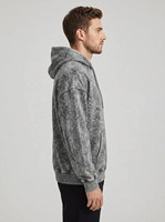 Hoodie Pria Mineral Wash Solid Pullover 100% Katun French Terry Tebal Kantong Kanguru Sablon Custom dan Logo DTG