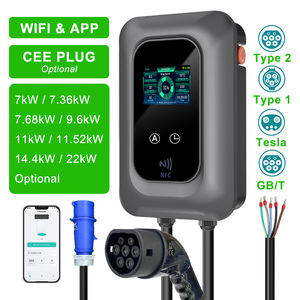Nouveau Type2 7kw 32a Gbt Type1 16 a 220v 9kw 9.6kw 40 Amp Maison Monophasé Type 2 3 Broches Uk Hybride Voiture Batterie Ev Chargeur Garage - Product Image 1