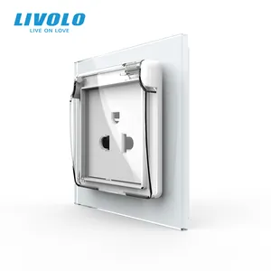 Livolo EU Standard US Power Socket with the Waterproof Cover 110~250V 16A Wall Power Outlet