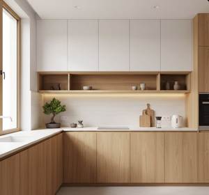 Armoire de cuisine en bois massif <span class=keywords><strong>George</strong></span> Shaker de CBMmart, armoire de cuisine sur mesure - Product Image 5