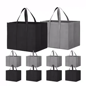 थोक में बड़े पुन: प्रयोज्य इको किराना शॉपिंग बैग, शॉपिंग किराने के कपड़े के लिए फोल्डेबल लंबे हैंडल वाले टोट बैग