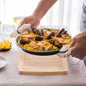 Expandable Bamboo <b>Trivet</b> 2 Pack 9 Inch to 11.8 Inch Square Heat Resistant Hot Pad - Product Image 6