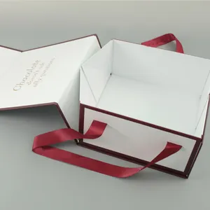 Оптовая продажа, пищевая бумажная Клубничная упаковочная коробка для подарочной коробки для шоколада на День Святого Валентина, роскошные трюфели