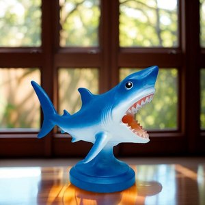 Great White Shark Night Light Desktop Decoration <b>USB</b> Plug In Animal Statue Modern Style Birthday Gift - Product Image 4