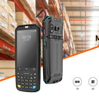 Mesin POS PDA Genggam HENEX H4 Layar 4'' 4+64G Antarmuka USB COM Pemindai Barcode 2D untuk Pemindaian Manual CMOS Light