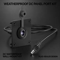 DC5521 IP67 Wasserdichtes 12V/24V Einbau-Durchgangsstromkit Starlink Mini-Steckdose Klappdeckel 18AWG Kabel RV Marine Wandmontage
