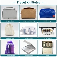Ensemble de produits d'hygiène pour hôtel de luxe personnalisé dans un emballage en papier kraft, fournisseur de kits d'hygiène de voyage, vente en gros OEM en vrac