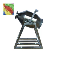 Mélangeur de poudre sèche commercial de type tambour en acier inoxydable épaissi 3L, mélangeur de granulés alimentaires, machine de mélange manuelle commerciale