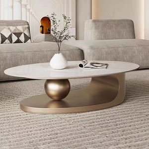 طاولة قهوة حديثة من الفولاذ المقاوم للصدأ لغرفة المعيشة والفندق - Product Image 2