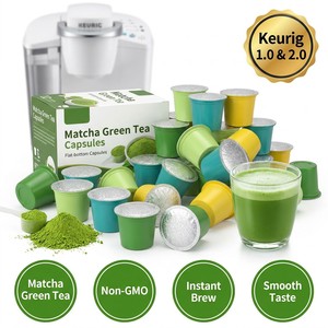 แคปซูลมัทฉะพรีเมียม 2 กรัม-8 กรัม ใช้ได้กับเครื่องชงกาแฟ K-cup ของ Keurig มีรสชาติหลากหลายให้เลือก ผลิตภัณฑ์ฉลากส่วนตัว เครื่องดื่มเพื่อสุขภาพให้พลังงาน - Product Image 4