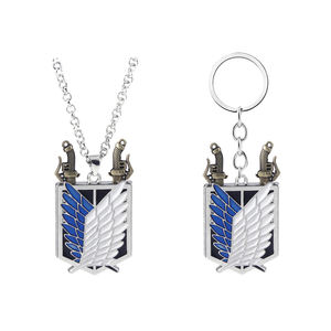 Anime Shingeki no Kyojin collar alas <span class=keywords><strong>de</strong></span> la libertad desmontable Mini arma colgante <span class=keywords><strong>de</strong></span> Metal ataque en Titán llavero - Product Image 1
