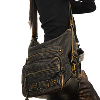 Sac à bandoulière rétro en cuir souple pour femme, style européen et américain, tendance japonaise et coréenne, idéal pour les trajets quotidiens