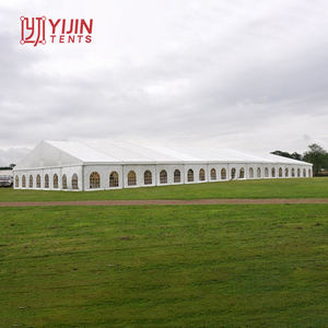 Tentes de réception et chapiteaux en PVC blanc pour grands événements, extérieur, mariage, fête, dimensions variées : 15x30m, 20x30m, 20x50m, 30x50m, 40x100m - Product Image 3