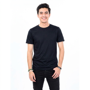 เสื้อยืดผู้ชายขายดี ระบายอากาศดี ทันสมัย สีพื้น ไม่หด ยั่งยืน ราคาสมเหตุสมผล ผ้าโพลีเอสเตอร์ผสมคอตตอน คุณภาพสูง - Product Image 1