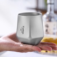 Cangkir air Kung Fu rumah tangga, cangkir kopi Anti melepuh berkemah luar ruangan, cangkir air dua lapisan Titanium murni