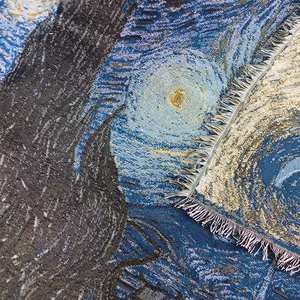 Coperta in cotone <span class=keywords><strong>Van</strong></span> <span class=keywords><strong>Gogh</strong></span> coperta per asciugamano in tessuto notturno cielo stellato - Product Image 5