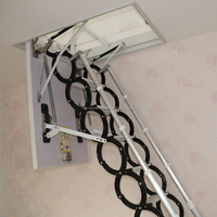 Escalier pliant en aluminium de conception moderne pour usage domestique, échelle de grenier en métal épaissi pour villa intérieure