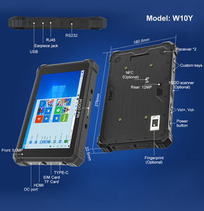 Double caméra certifiée ATEX 10.1 pouces <span class=keywords><strong>Windows</strong></span> Os 5mp + 8mp avec tablette robuste industrielle à balayage d'empreintes digitales - Product Image 4