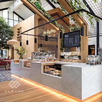 Comptoir de caisse haut de gamme, comptoir de bar buffet, comptoir en surface solide, mobilier commercial moderne pour boîte de nuit, tables de bar hautes carrées, usage hôtelier