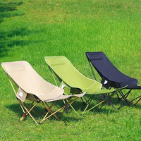Chaise pliante en aluminium à dossier haut pour le camping en plein air, chaise inclinable pour pique-nique, plage, siège de loisirs