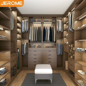 Système de dressing modulaire haut de gamme JEROME, armoire de rangement en <span class=keywords><strong>bois</strong></span> de luxe pour chambre à coucher avec tiroirs - Product Image 1