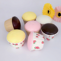 Mainan Squishies untuk Anak-anak, Kue Palsu Slow Rising, Makanan Busa Squishy Jumbo, Squishies Penghilang Stres, Mainan Remas Lucu