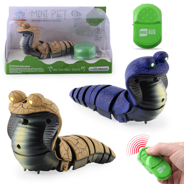 Simulation Realistic Infrared Remote Control Snake Prank Plastic Snake RC Small Cobra Toy Funny Kid Animals Toy
