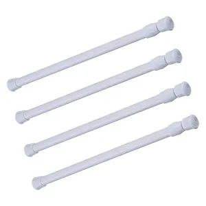 Tringle à tension réglable <span class=keywords><strong>de</strong></span> 40 à 60 cm pour placard, <span class=keywords><strong>barre</strong></span> <span class=keywords><strong>de</strong></span> tension pour petit <span class=keywords><strong>rideau</strong></span> <span class=keywords><strong>de</strong></span> douche en acier carbone, sans perçage - Product Image 1