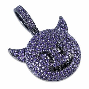 Accesorio de Hip Hop Little Devil Expression Personalidad Colgante <span class=keywords><strong>Micro</strong></span> Incrustaciones Zircon Collar de gama alta - Product Image 2