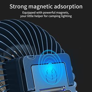 Lámpara de Camping Recargable, Ventilador y Luz Multifuncional, Portátil para Exteriores, Lámpara de Emergencia para Tienda de Campaña con Gancho - Product Image 4