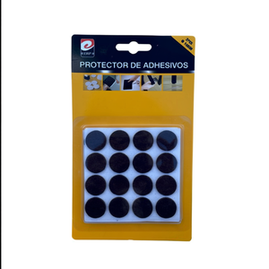 Eerp Lot de 16 patins de table ronds adhésifs en feutre marron de 18 mm pour meubles - Product Image 1