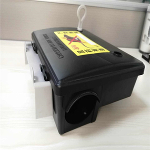 Boîte à appâts pour rongeurs en plastique robuste, réutilisable, noire, grande taille, pour piège à rats et souris, station de lutte antiparasitaire extérieure, vente en gros - Product Image 1