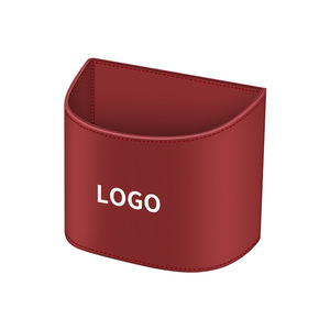 Car Trash Can Rectangular Wine Red Hanging Storage Bin For Car <b>Interior</b> <b>Accessories</b> 1-3L Modern Design - Product Image 1