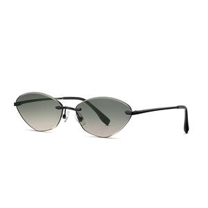 Lunettes de soleil ovales sans monture HRD Y2K avec protection UV400, durables, légères et confortables pour femmes - Product Image 4