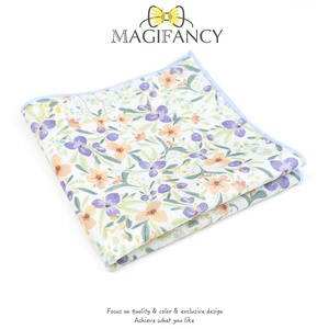 New fashion sapu tangan Motif bunga katun 25cm, sapu tangan pesta pernikahan harian saku persegi hadiah Aksesori dasi tuksedo baru - Product Image 6