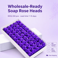 Vente d'usine : Bouquet de roses en savon de 5 cm à 3 couches pour la Fête des Mères, Noël, la remise des diplômes, Pâques – Cadeaux avec têtes de roses