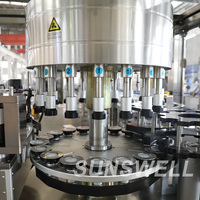 Machine d'étiquetage automatique rotative à colle thermofusible OPP Sunswell 24000BPH pour bouteilles d'eau rondes en PET et en verre