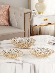 Plateau métal doré personnalisé décoration intérieure plateau cadeau pour mariage objets décoratifs pour assiette de fruits secs - Product Image 3