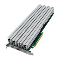 Kartu Ekspansi SUNWEIT ST5120 PCIe 4.0 X16 PEX88096 16-Port M.2 NVMe