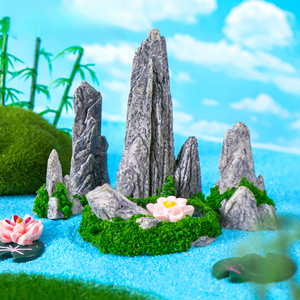 Commercio all'ingrosso Micro paesaggio creativo di simulazione del paesaggio cascata strana pietra muschio giardinaggio accessori paesaggistici - Product Image 3