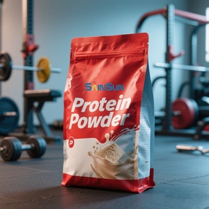 Bolsa con Cierre de Fondo Plano y Logotipo Personalizado para Empacar Proteína de Suero, Chicle, Sushi, Leche en Polvo - Product Image 3