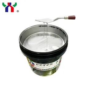 Hoge Kwaliteit Hot Koop Ceres Uv/Led Flexodruk Inkt Voor Papier En Label Printing Kleur 877 Zilver 5kg/Vat